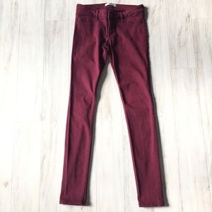Hollister Maroon Skinny Jeans